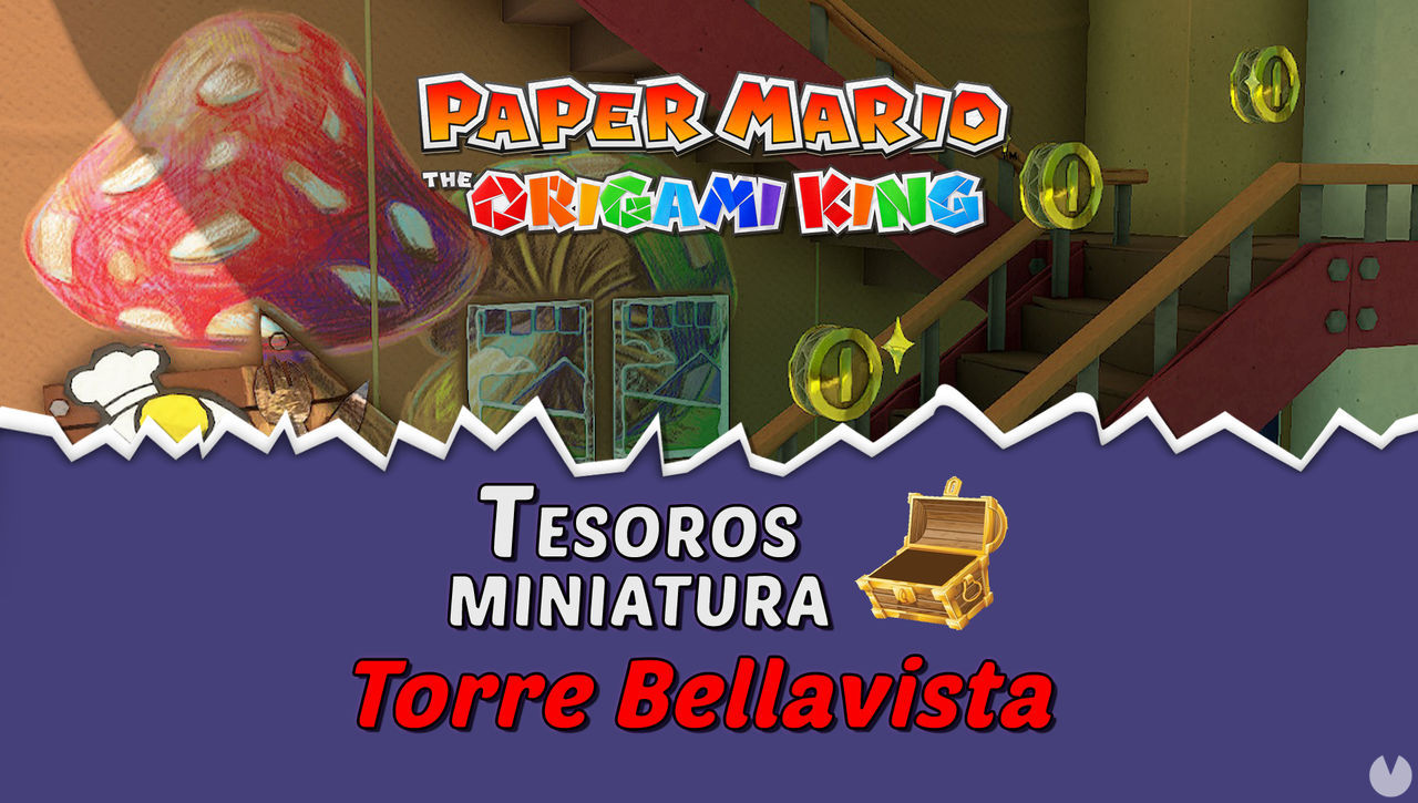 TODOS los tesoros en Torre Bellavista de Paper Mario The Origami King  - Paper Mario: The Origami King