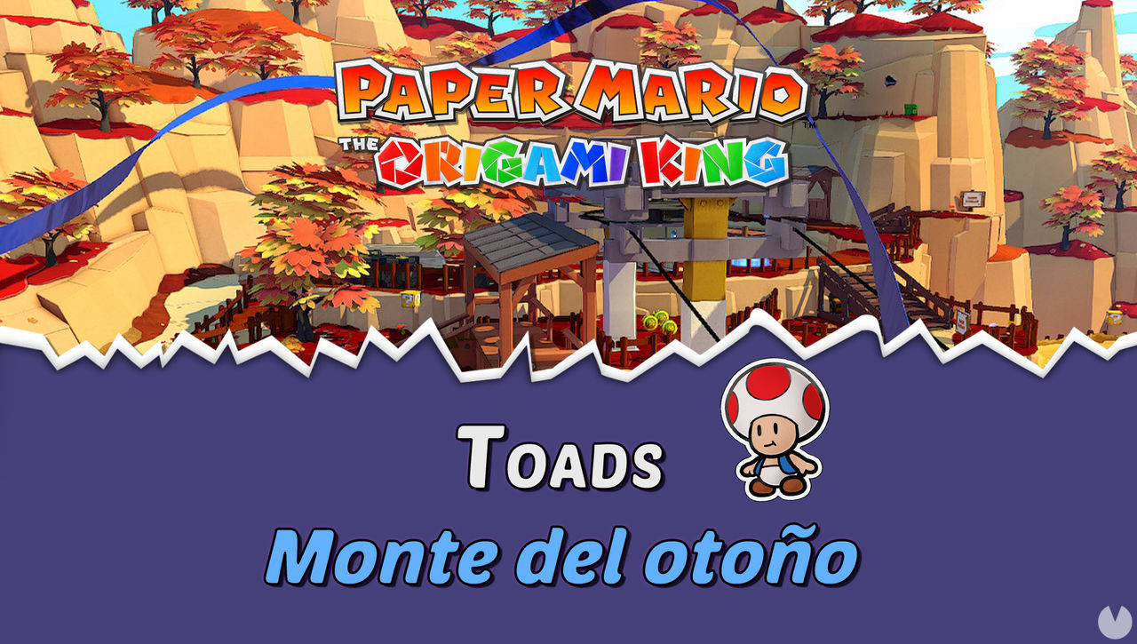 TODOS los Toads en Monte del otoo de Paper Mario The Origami King - Paper Mario: The Origami King