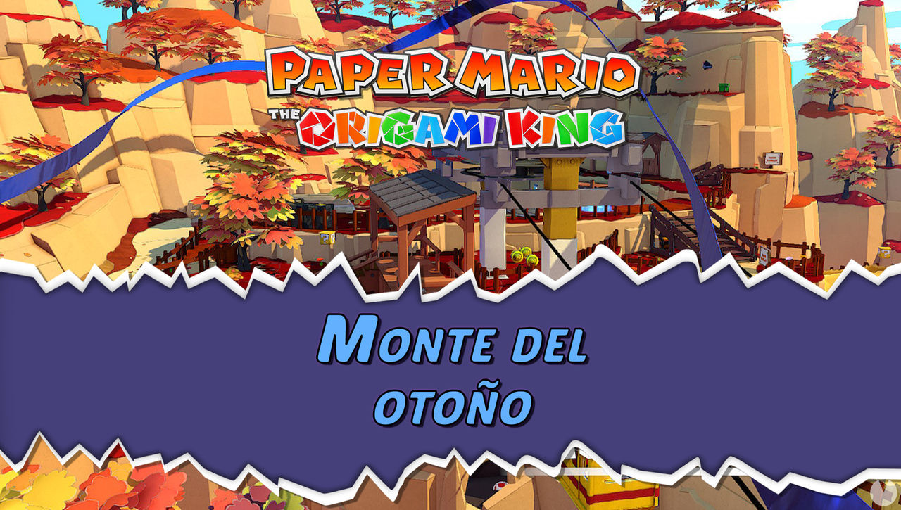 Monte del otoo al 100% en Paper Mario: The Origami King - Paper Mario: The Origami King