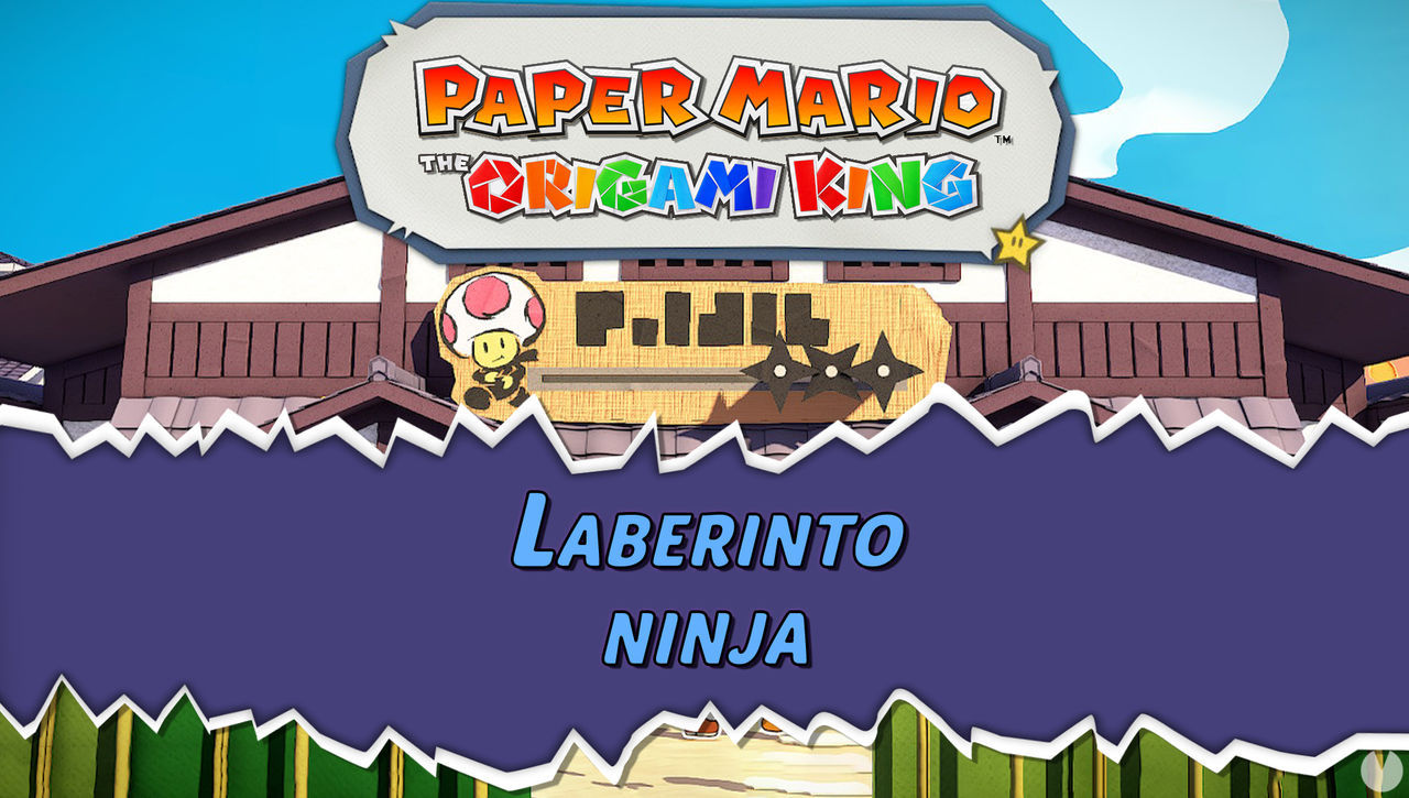 Laberinto ninja al 100% en Paper Mario: The Origami King - Paper Mario: The Origami King