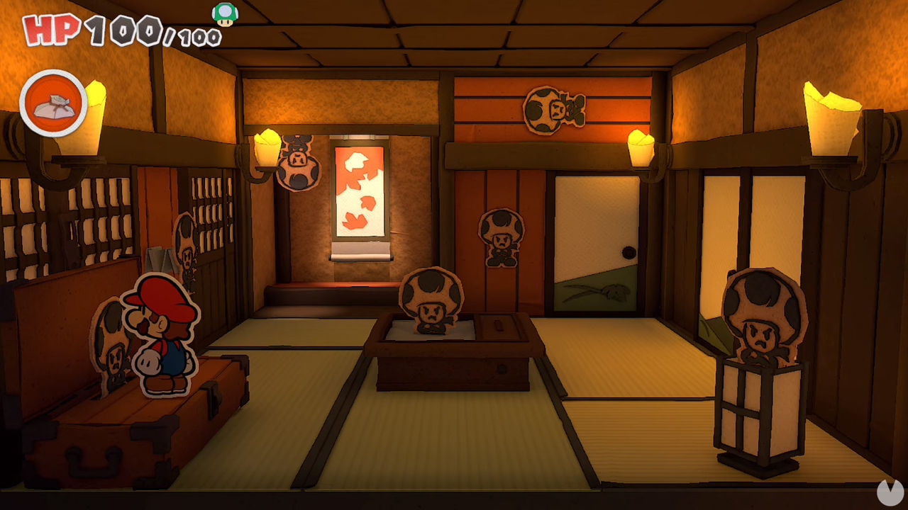 Laberinto ninja al 100% en Paper Mario: The Origami King