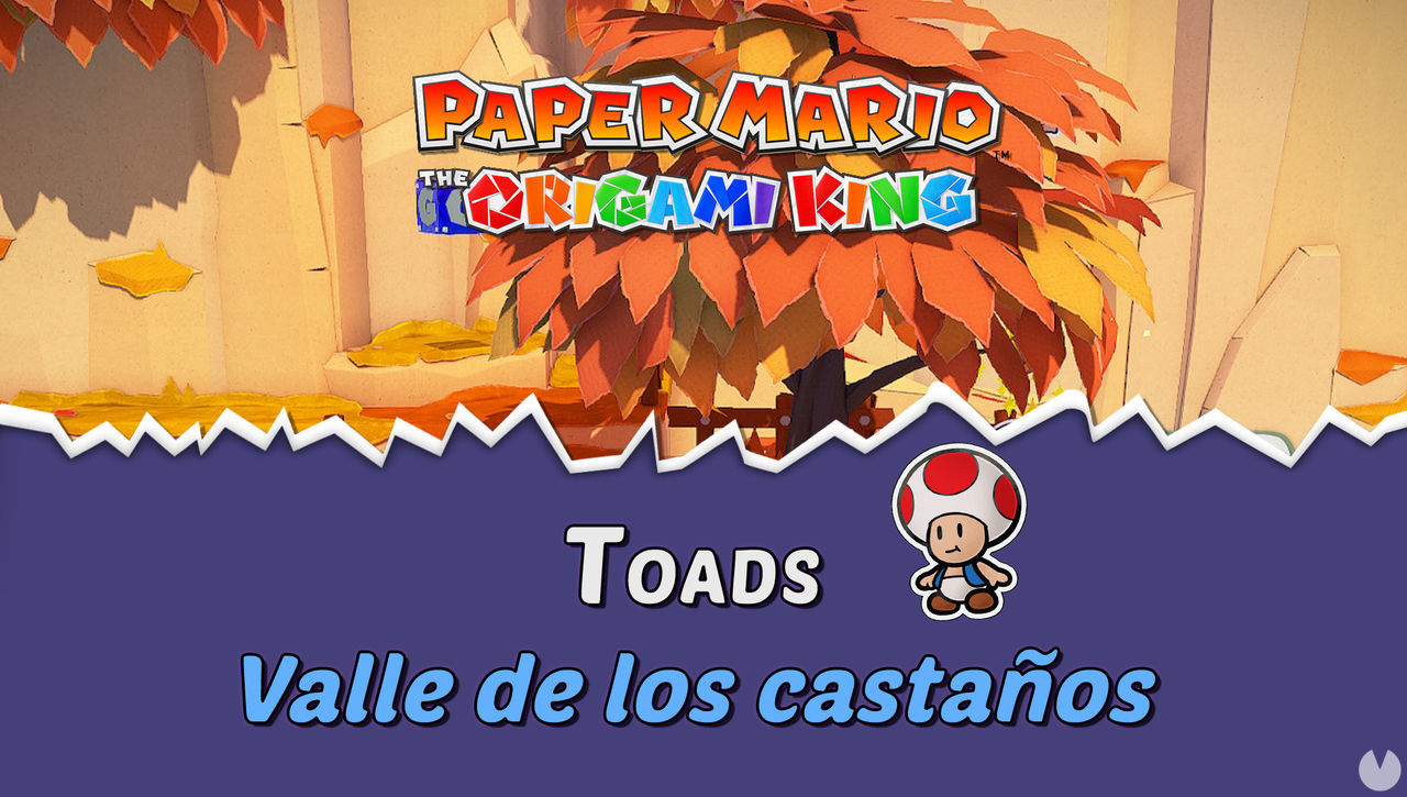 TODOS los Toads en Valle de los castaos de Paper Mario The Origami King - Paper Mario: The Origami King