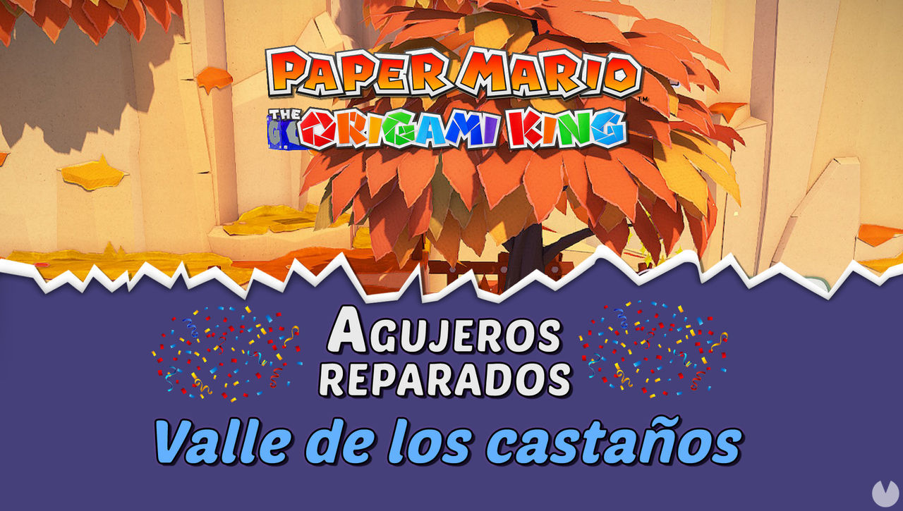 TODOS los agujeros en Valle de los castaos de Paper Mario The Origami King - Paper Mario: The Origami King