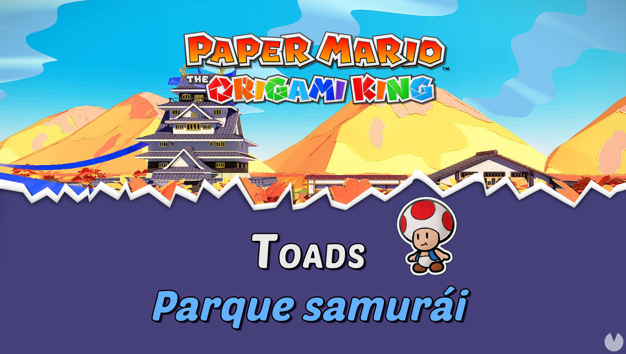 TODOS los Toads en Parque samuri de Paper Mario The Origami King - Paper Mario: The Origami King