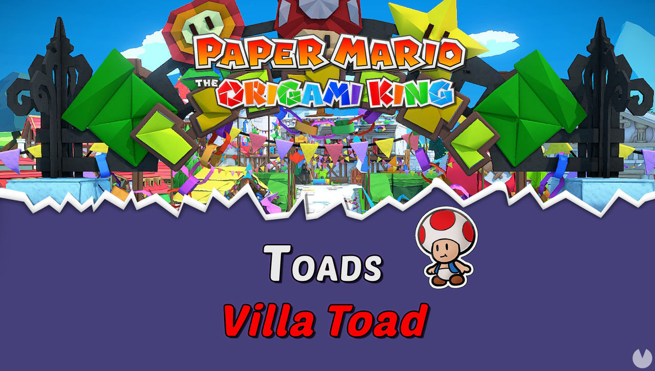 TODOS los Toads en Villa Toad de Paper Mario The Origami King  - Paper Mario: The Origami King