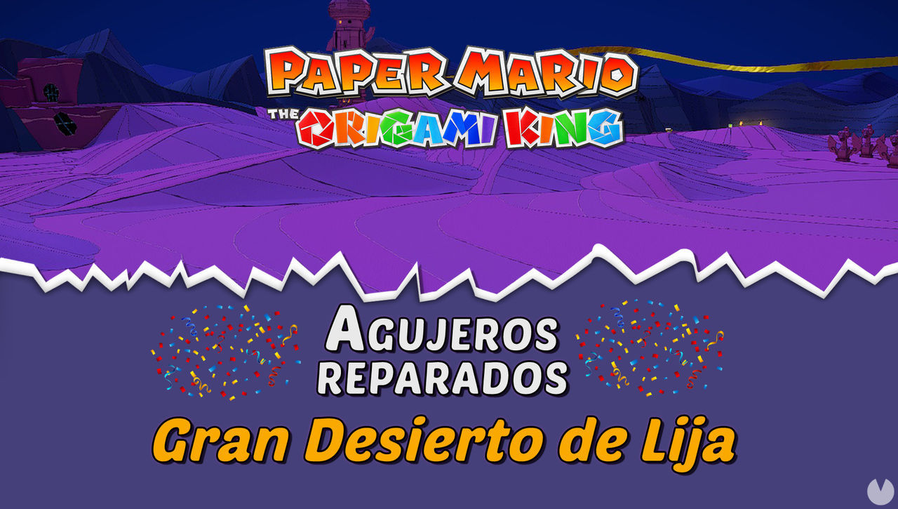TODOS los agujeros en Gran Desierto de Lija de Paper Mario The Origami King - Paper Mario: The Origami King