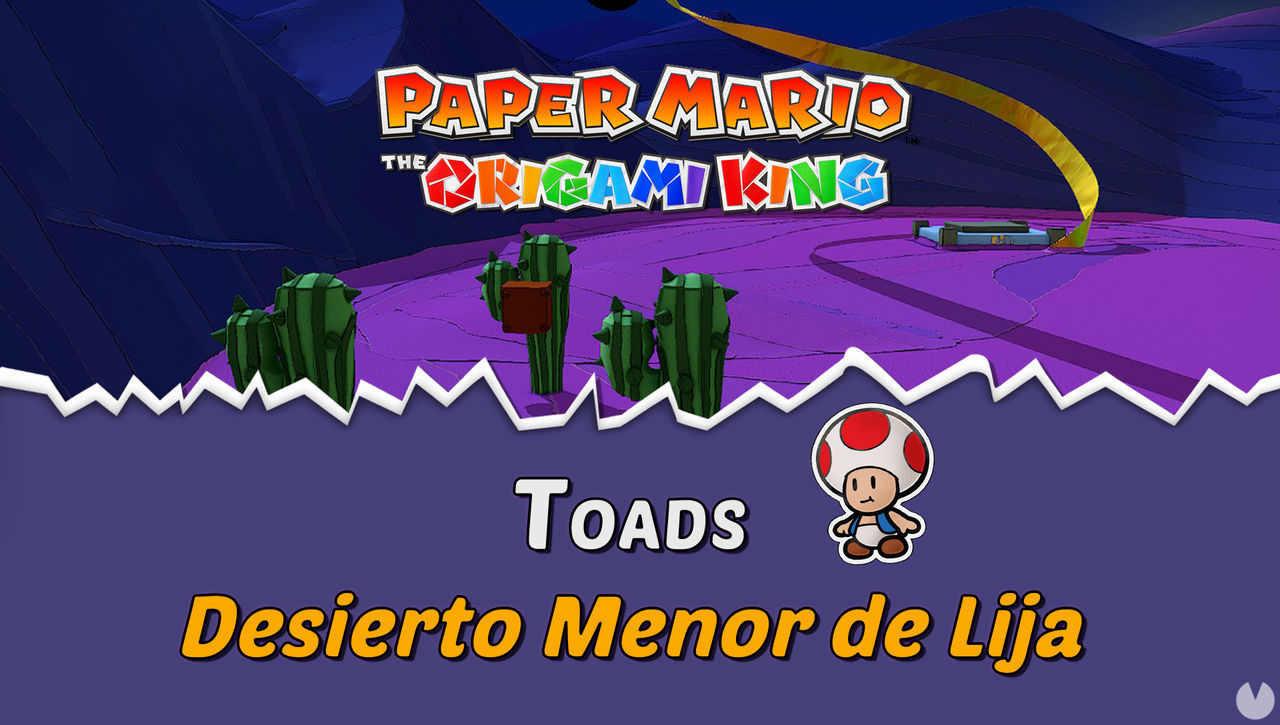 TODOS los Toads en Desierto Menor de Lija de Paper Mario The Origami King - Paper Mario: The Origami King
