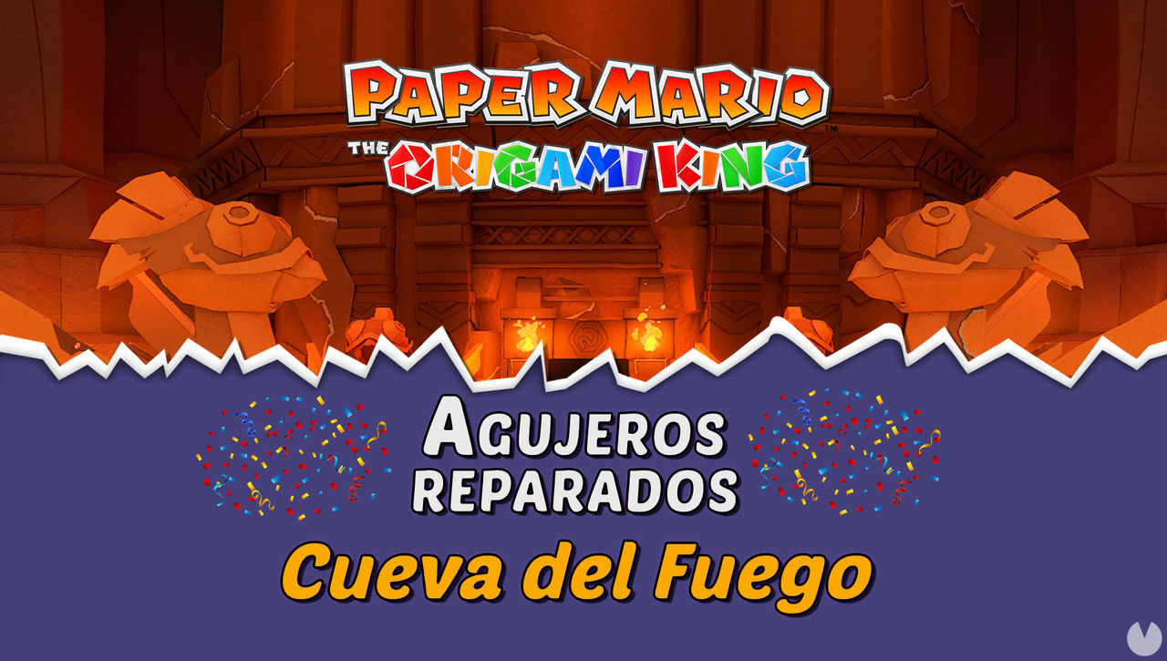 TODOS los agujeros en Cueva del Fuego de Paper Mario The Origami King - Paper Mario: The Origami King