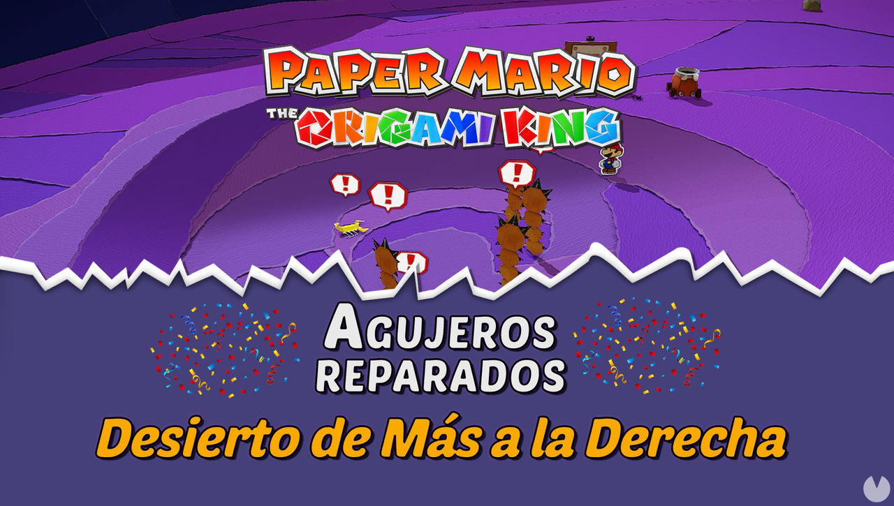 TODOS los agujeros en Desierto de Ms a la Derecha de Paper Mario The Origami King - Paper Mario: The Origami King