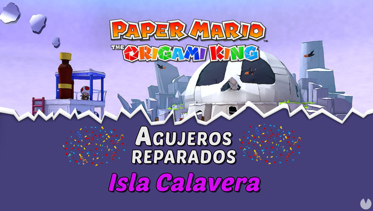 TODOS los agujeros en Isla Calavera de Paper Mario The Origami King - Paper Mario: The Origami King