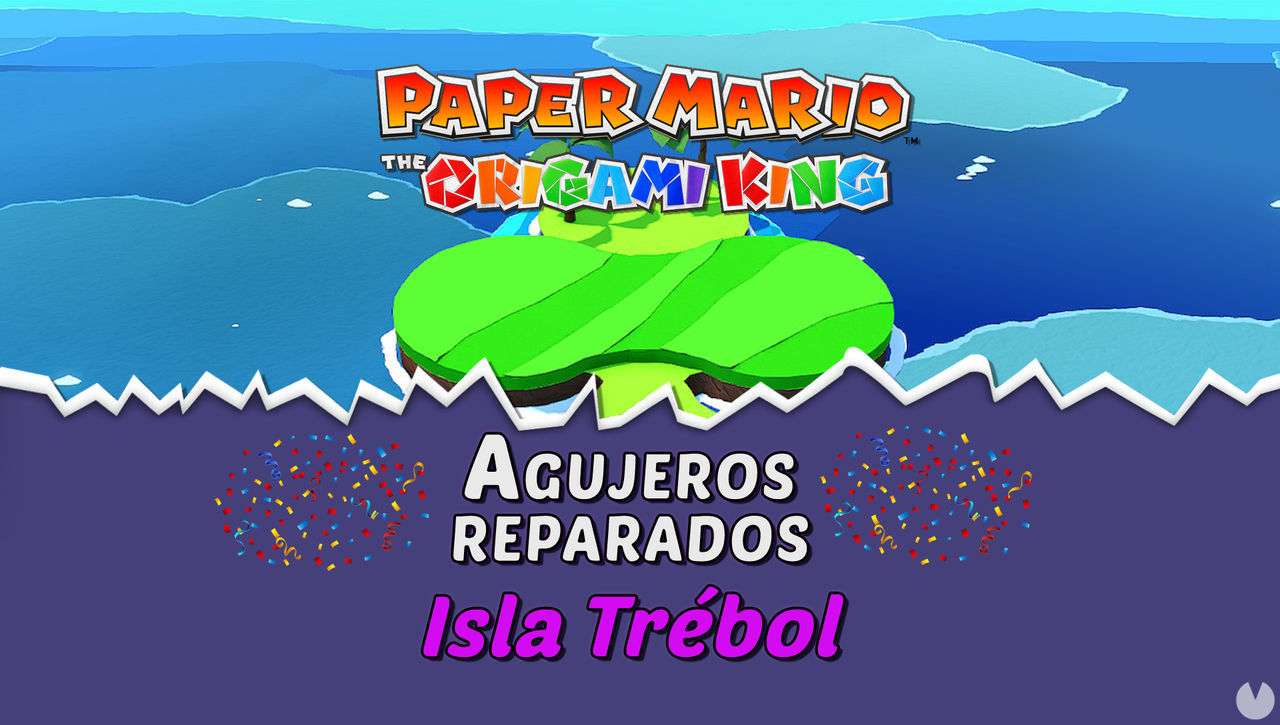 TODOS los agujeros en Isla Trbol de Paper Mario The Origami King - Paper Mario: The Origami King