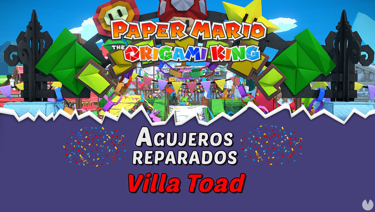 TODOS los agujeros en Villa Toad de Paper Mario The Origami King  - Paper Mario: The Origami King