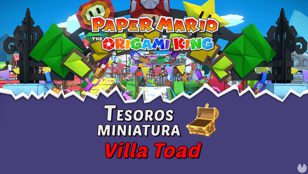 TODOS los tesoros en Villa Toad de Paper Mario The Origami King  - Paper Mario: The Origami King