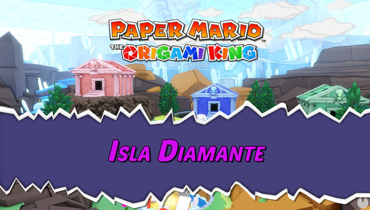 Isla Diamante al 100% en Paper Mario: The Origami King - Paper Mario: The Origami King