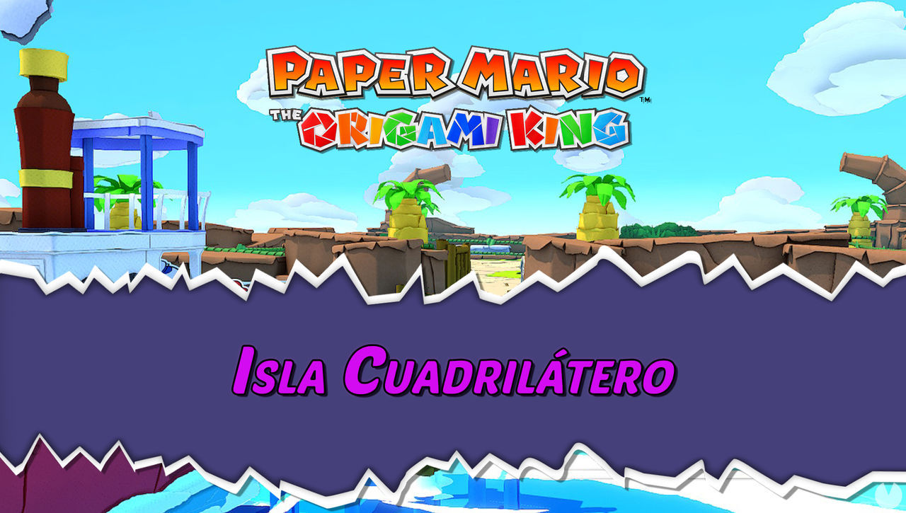 Isla Cuadriltero al 100% en Paper Mario: The Origami King - Paper Mario: The Origami King