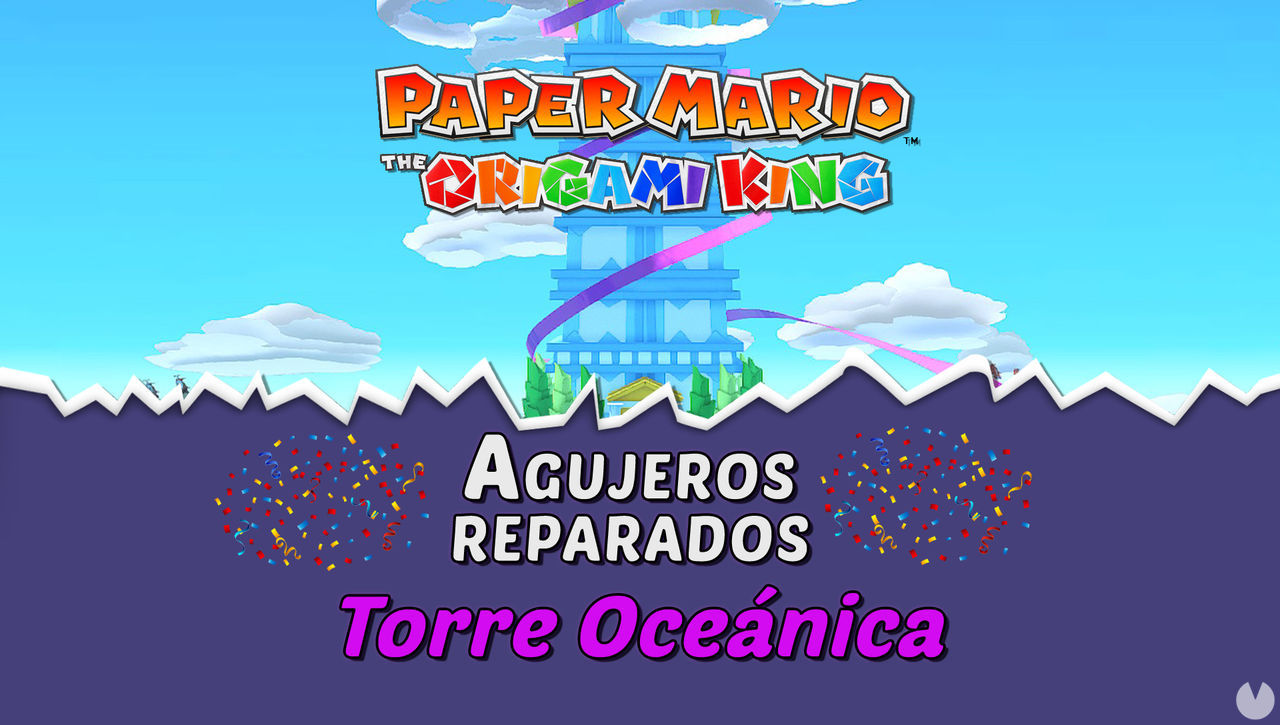 TODOS los agujeros en Torre Ocenica de Paper Mario The Origami King - Paper Mario: The Origami King