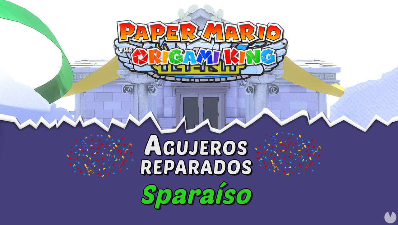 TODOS los agujeros en Sparaso de Paper Mario The Origami King - Paper Mario: The Origami King