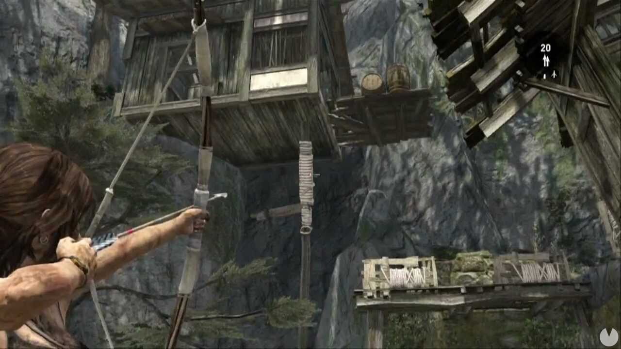 Rise of the Tomb Raider - Poste de cuerdas para usar las flechas de cuerda