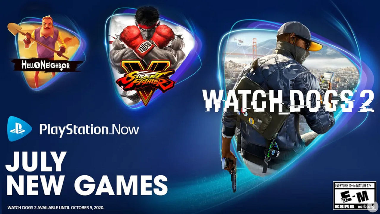 PS Now: Watch Dogs 2, Street Fighter 5 y Hello Neighbor llegan al catálogo en julio