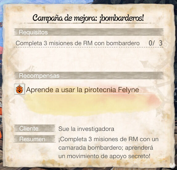 Monster Hunter Rise: Sunbreak - Movimiento de apoyo secreto: Pirotecnia Felyne