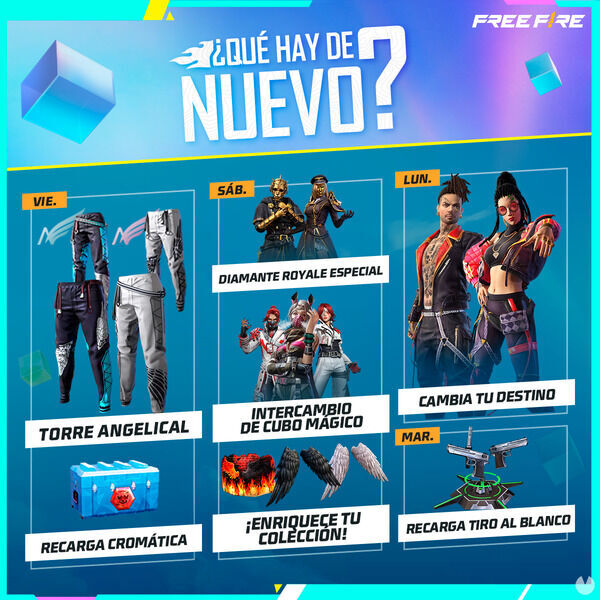 Nueva agenda semanal Free Fire 19 al 25 de julio