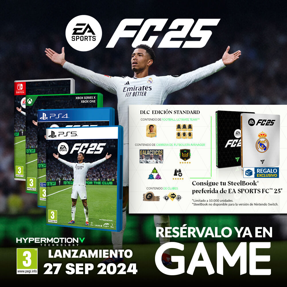 Contenido extra por reservar EA Sports FC 25 en GAME