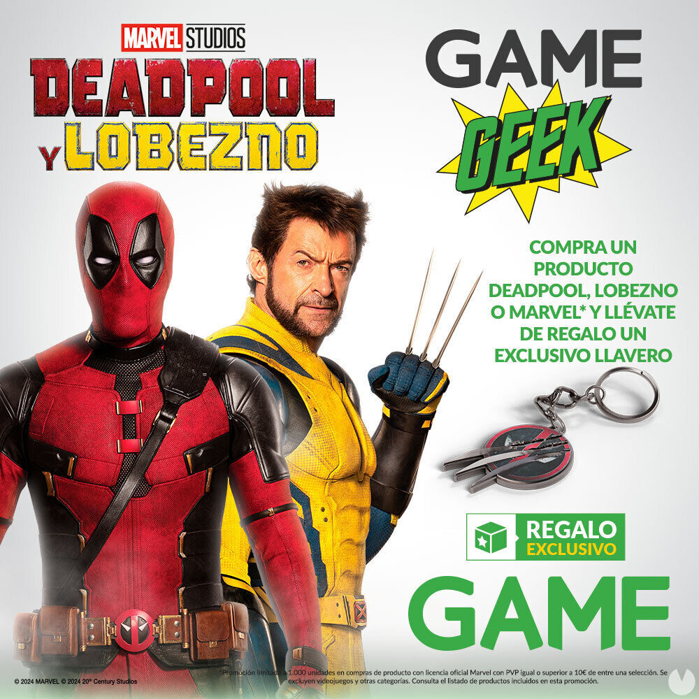 Regalo exclusivo al comprar productos de Deadpool y Lobezno en GAME.