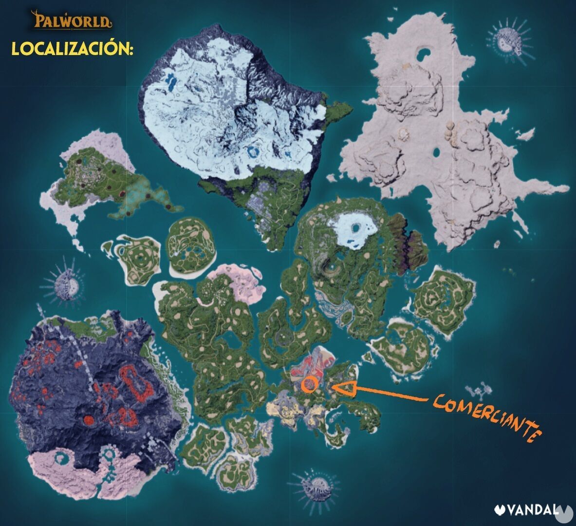Palworld - Medal Merchant map location