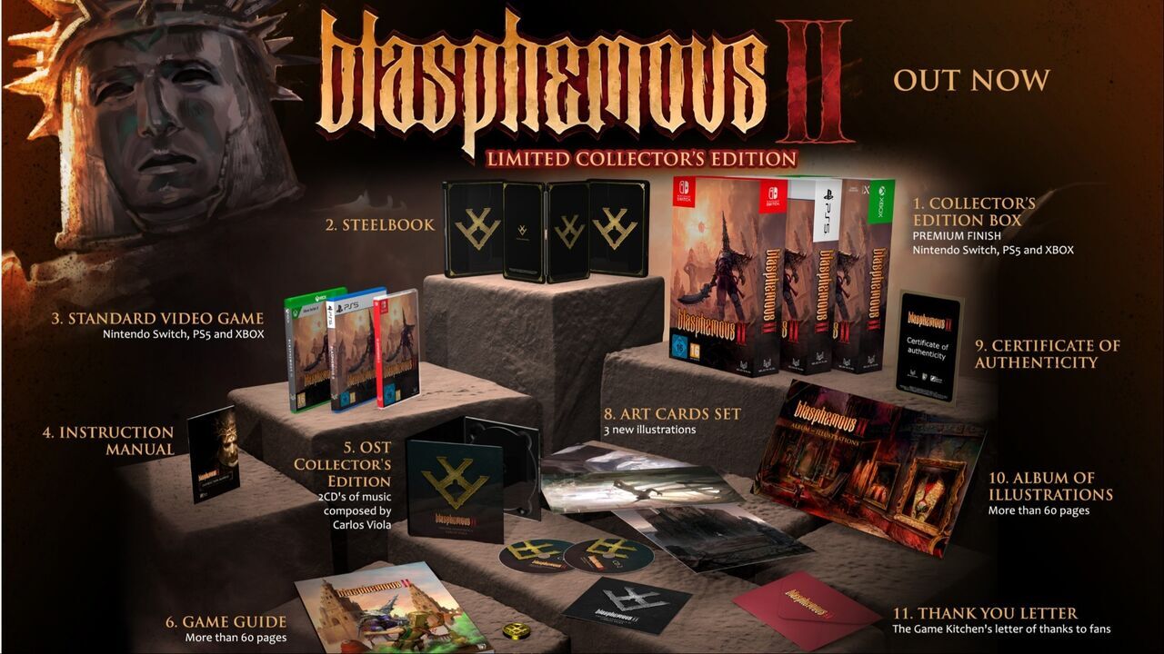 La edición coleccionista de Blasphemous 2 fue el juego más vendido en España en la tercera semana de julio