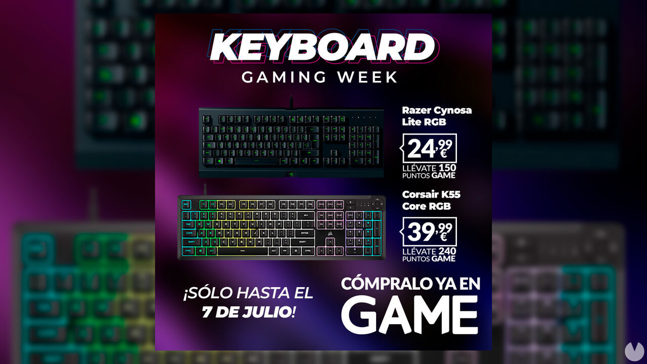 Consigue el teclado de tus sueños con las ofertas de la Keyboard Gaming Week en GAME, desde 19,99 euros