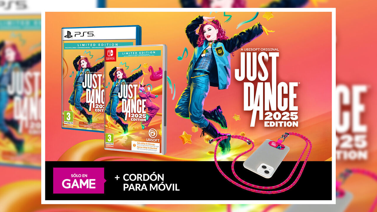 Reserva Just Dance 2025 y su edición limitada exclusiva de GAME, con cordón de regalo para el móvil