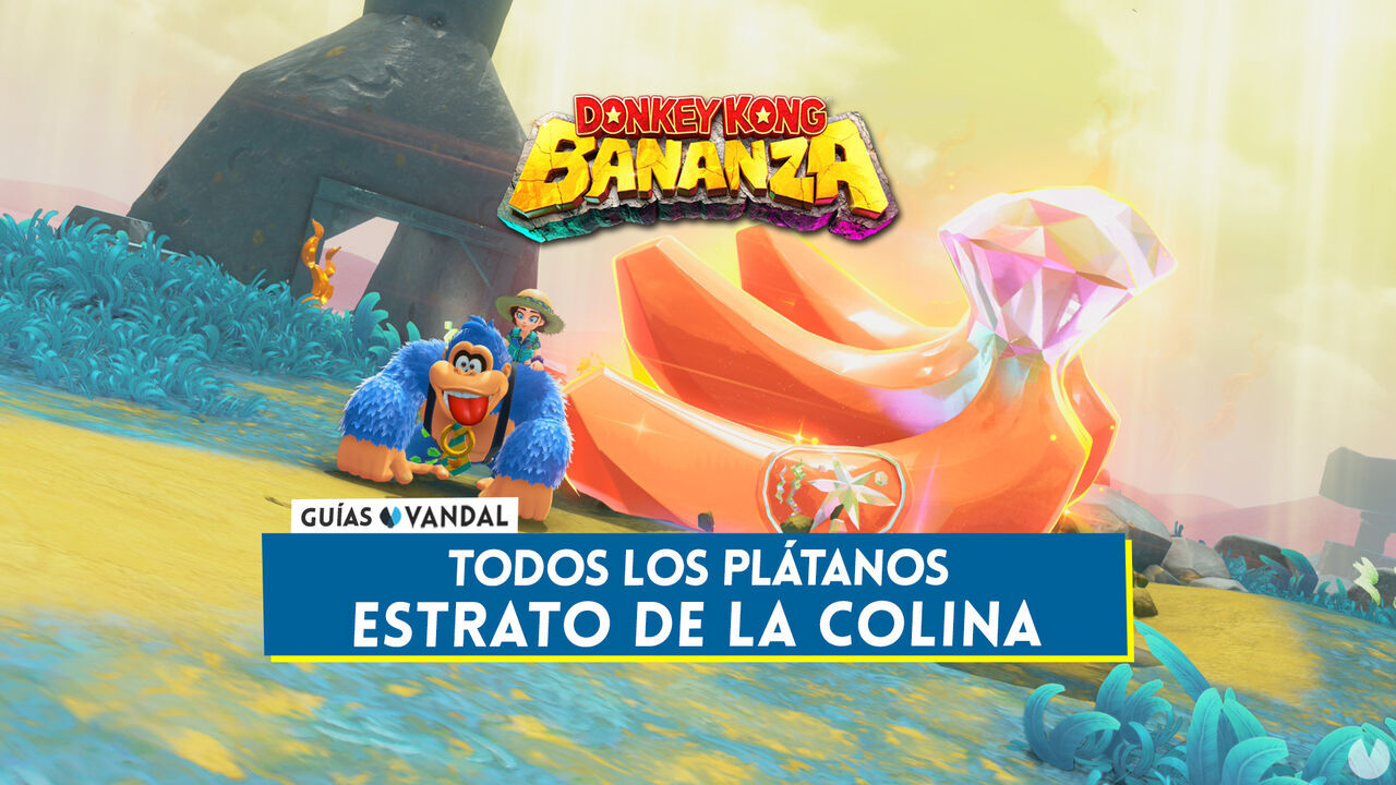Todos los pltanos de Estrato de las colinas en Donkey Kong Bananza - Localizacin - Donkey Kong Bananza
