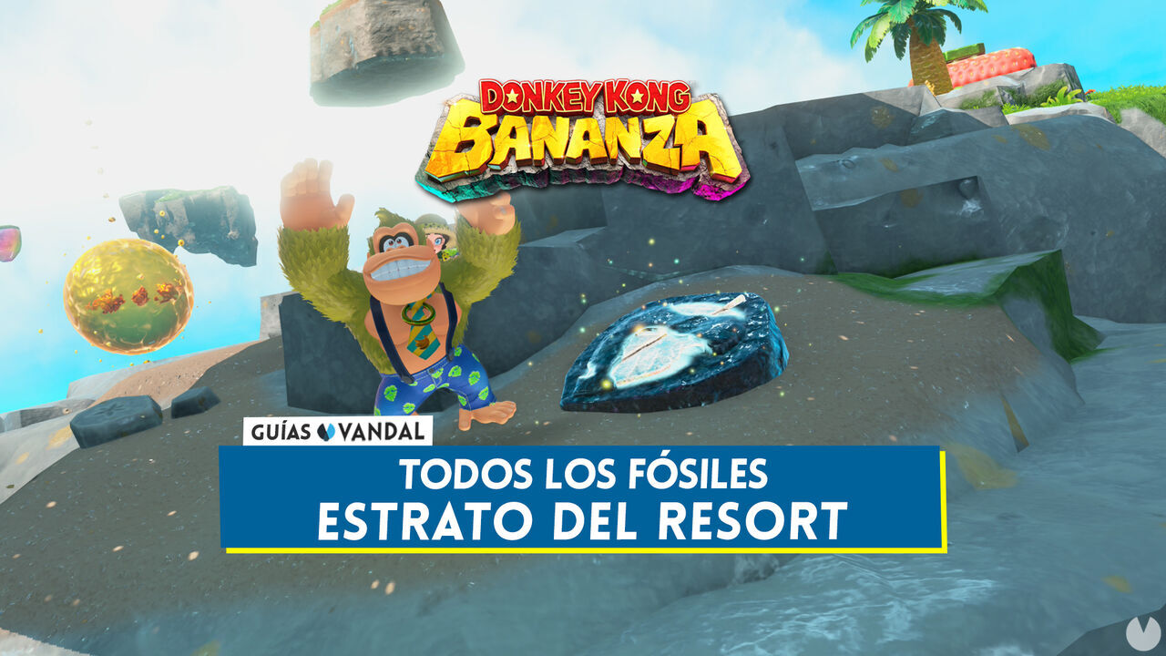 Todos los fsiles de Estrato del resort en Donkey Kong Bananza - Localizacin - Donkey Kong Bananza