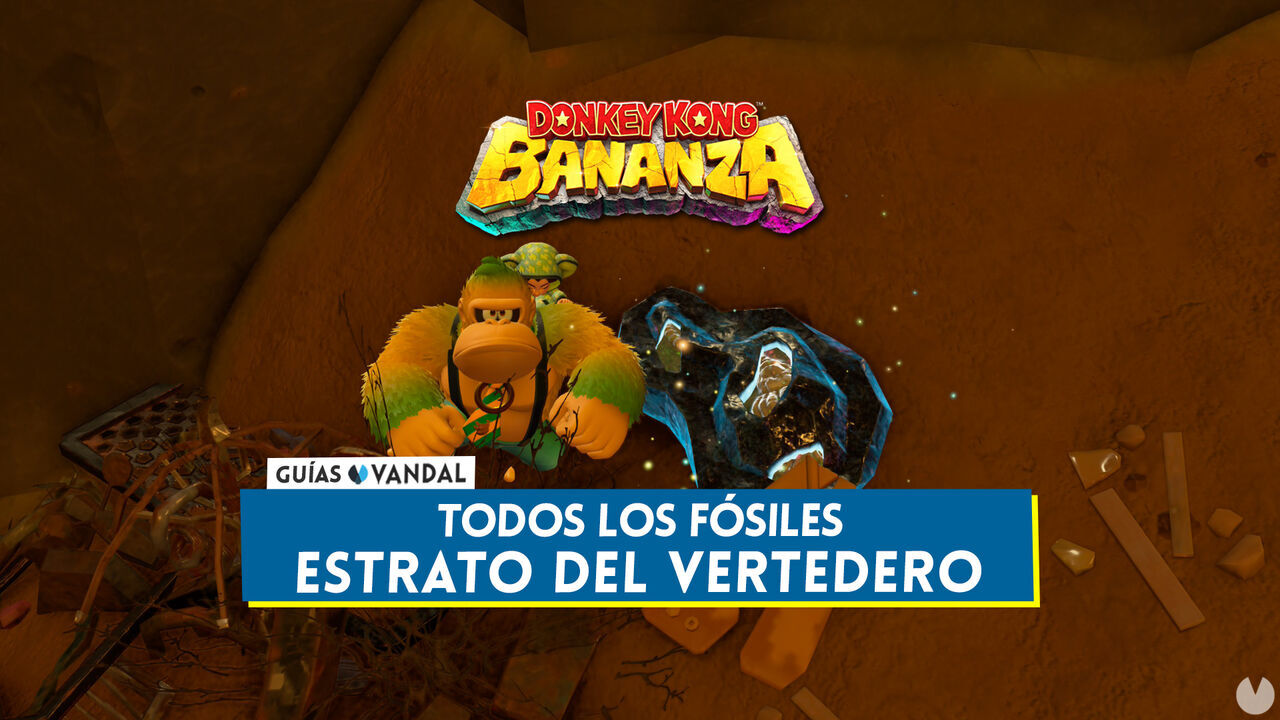 Todos los fsiles de Estrato del vertedero en Donkey Kong Bananza - Localizacin - Donkey Kong Bananza