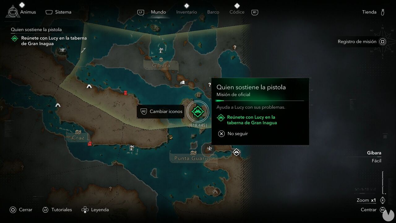 Assassin's Creed Black Flag Resynced - Officer Quests, location of The One With the Gun mission