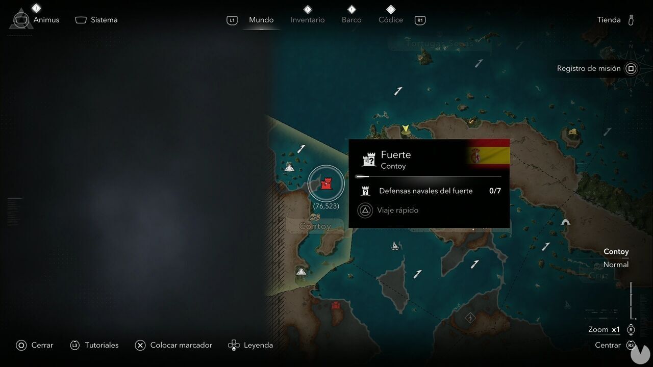 Assassin's Creed Black Flag Resynced - Forts, location of the Contoy Fort