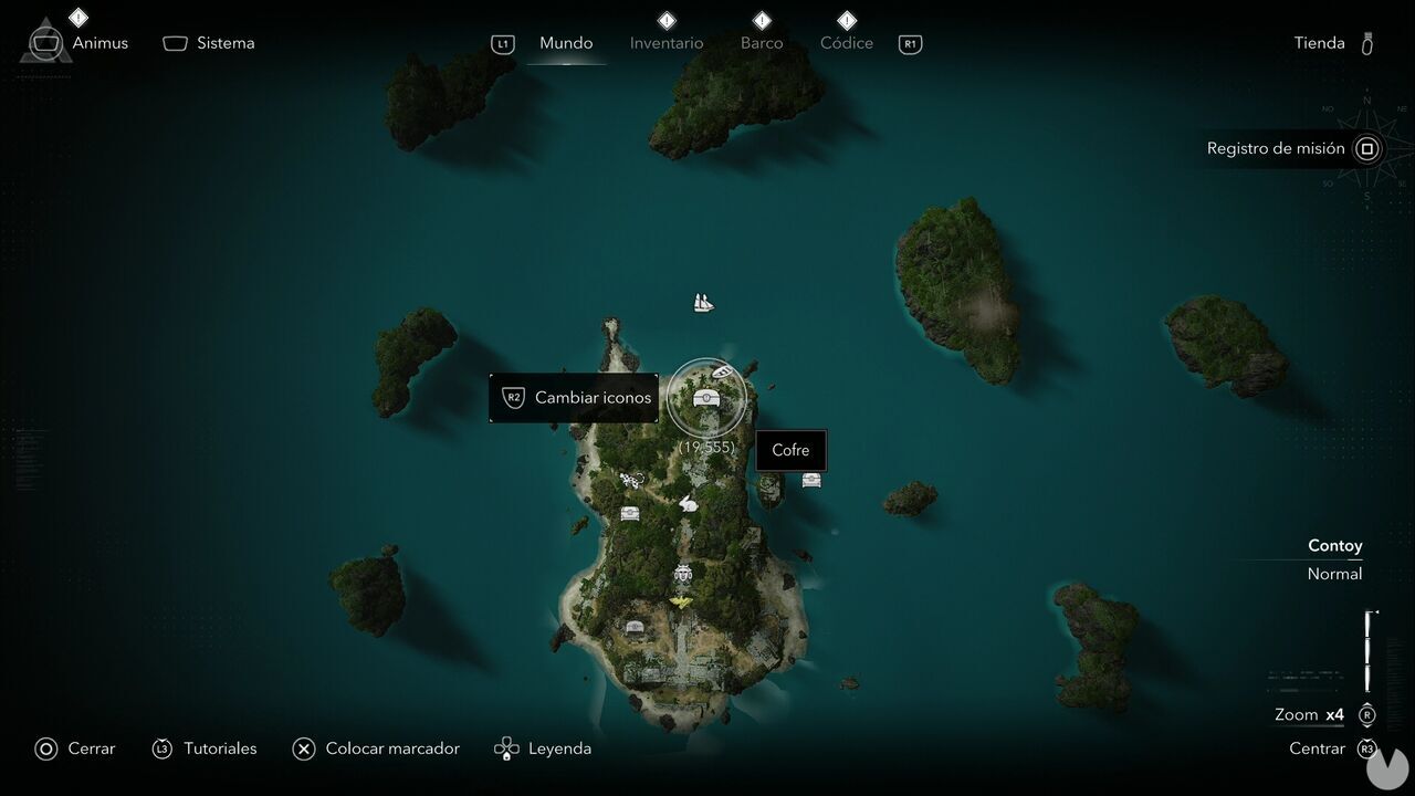 Assassin's Creed Black Flag Resynced - Treasures in Contoy, location of one of the Sacrifice Island treasure chests