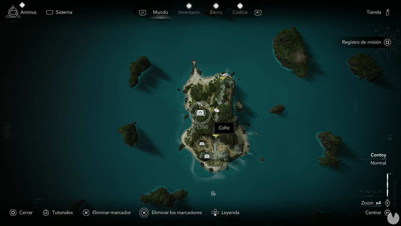Assassin's Creed Black Flag Resynced - Treasures in Contoy, location of one of the Sacrifice Island treasure chests