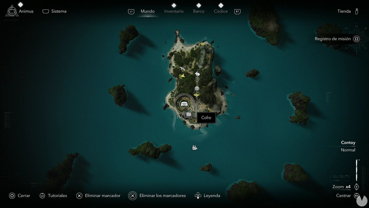 Assassin's Creed Black Flag Resynced - Treasures in Contoy, location of one of the Sacrifice Island treasure chests