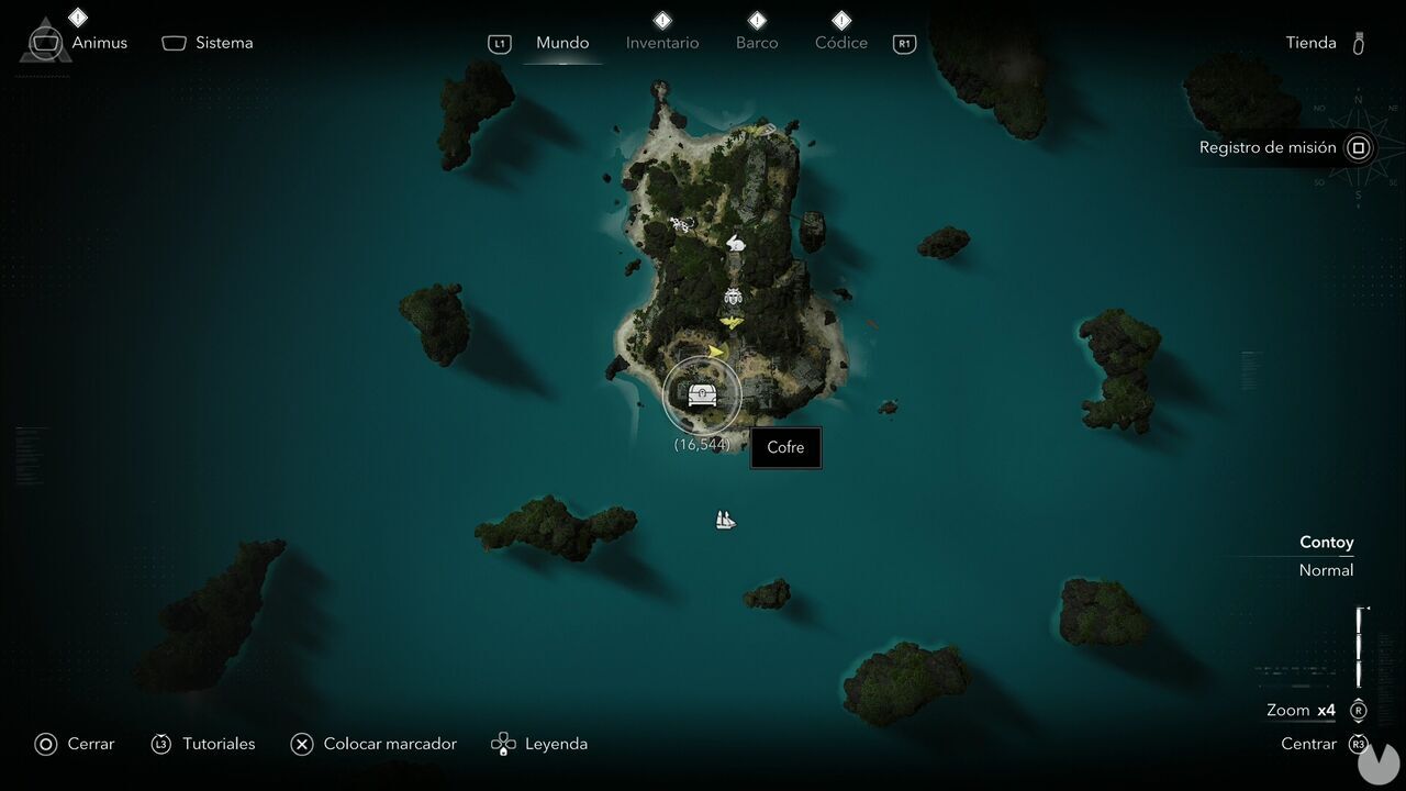 Assassin's Creed Black Flag Resynced - Treasures in Contoy, location of one of the Sacrifice Island treasure chests