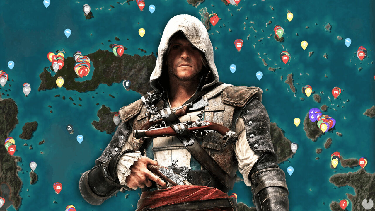 Este mapa interactivo de AC Black Flag Resynced tiene todo lo que necesitas para completar el remake al 100 %