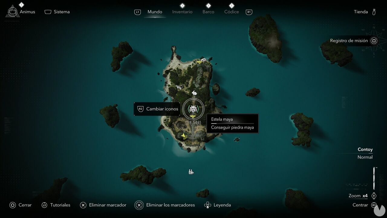 Assassin's Creed Black Flag Resynced - Mayan Stelae in Contoy, location of the Sacrifice Island Mayan Stela