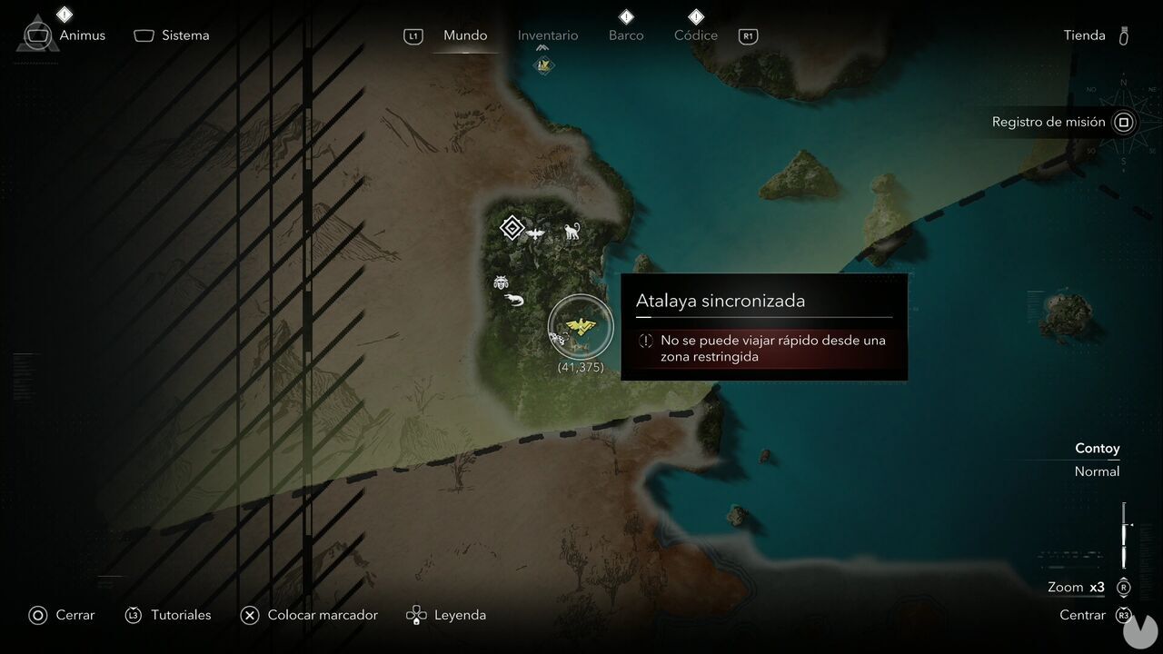 Assassin's Creed Black Flag Resynced - Viewpoints in Contoy, location of one of the Tulum viewpoints