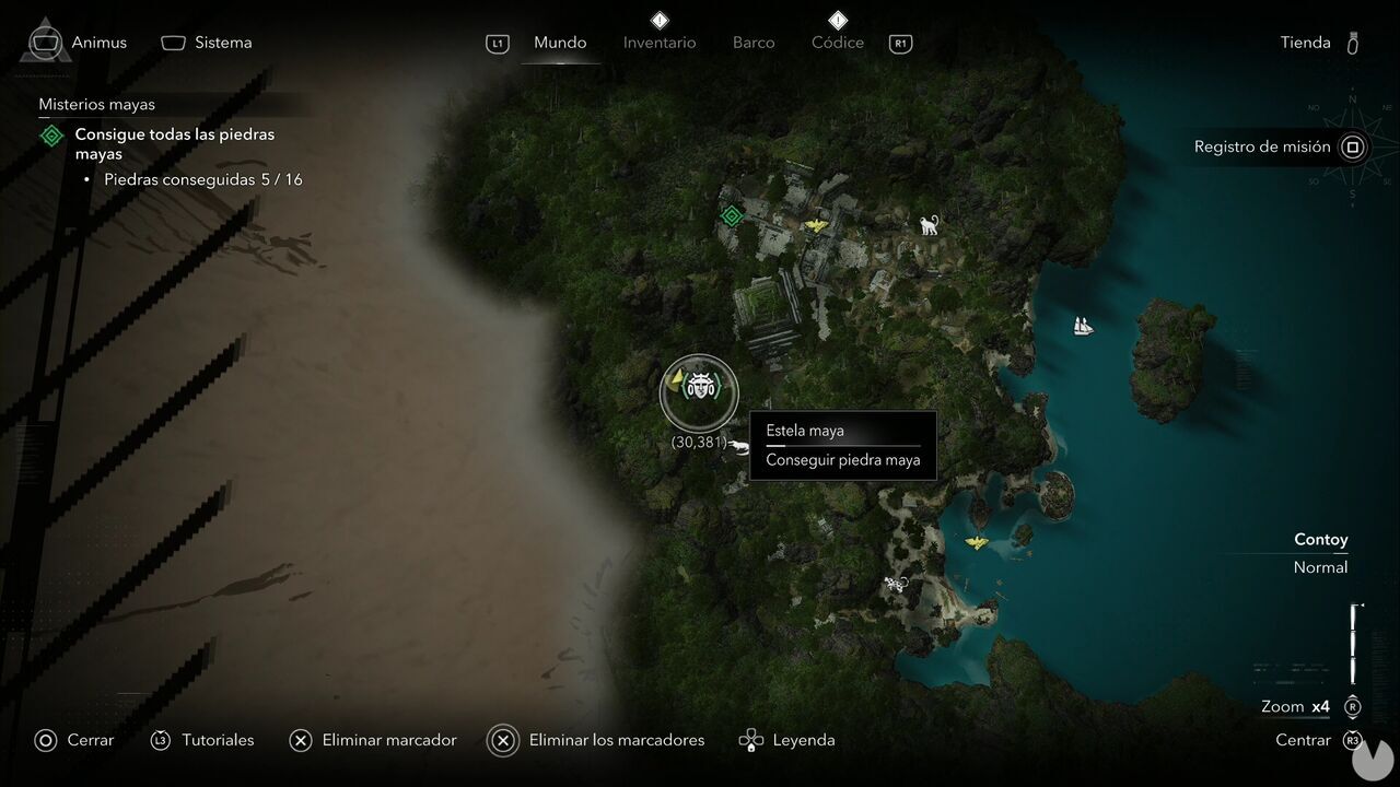 Assassin's Creed Black Flag Resynced - Mayan Stelae, location of the Tulum Mayan Stela