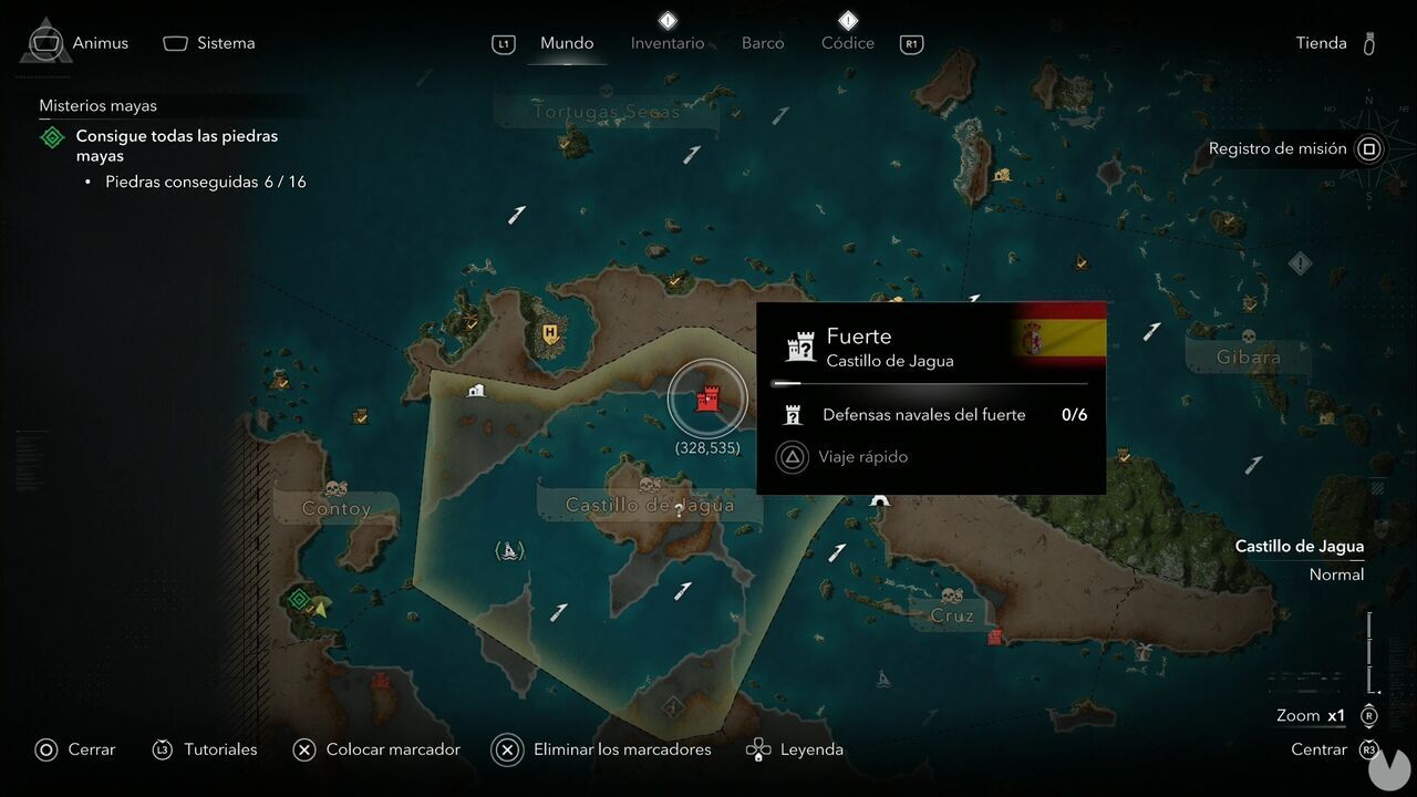 Assassin's Creed Black Flag Resynced - Forts, location of the Castillo de Jagua Fort