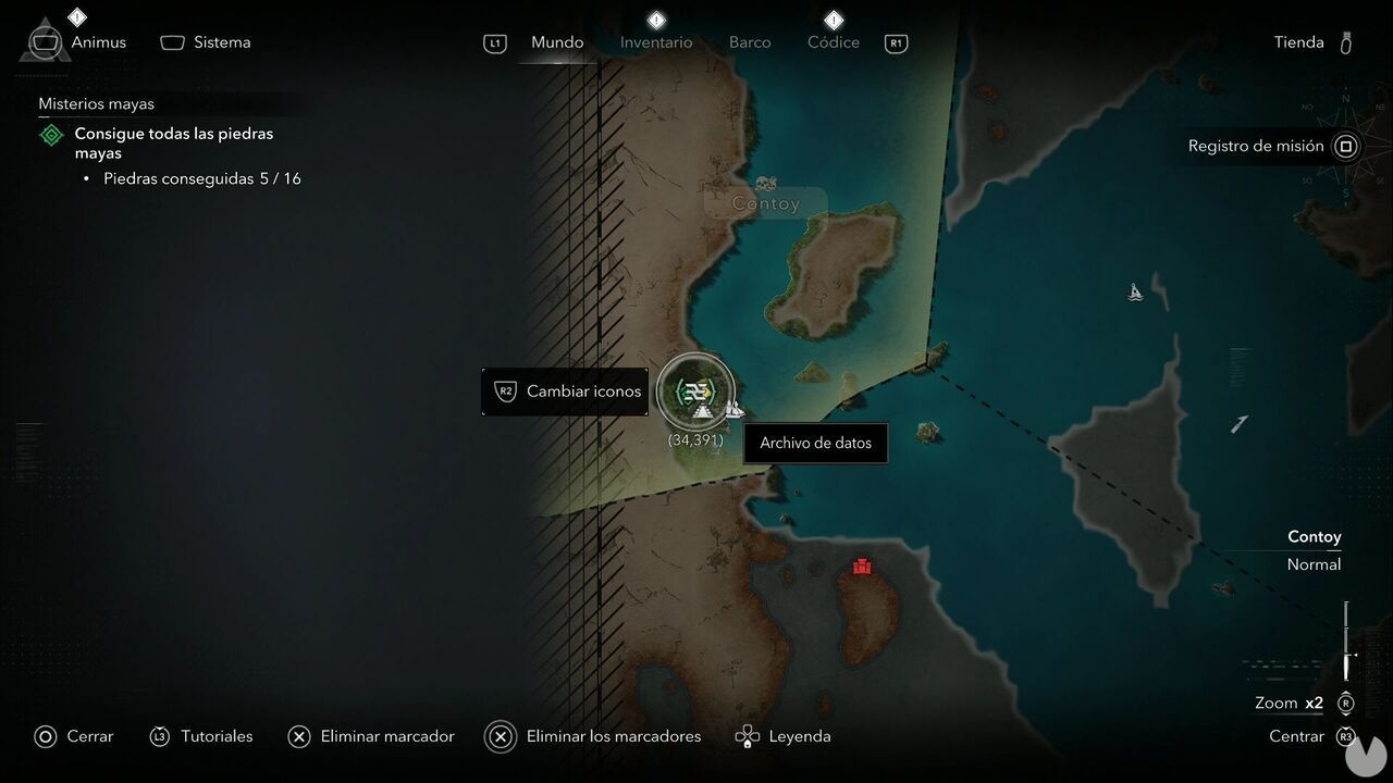 Assassin's Creed Black Flag Resynced - Data Files, location of Intercepted Message Thread in northern Tulum, Contoy
