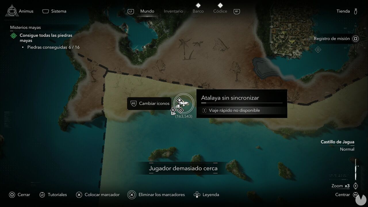 Assassin's Creed Black Flag Resynced - Viewpoints in Castillo de Jagua, location of the Arroyos viewpoint