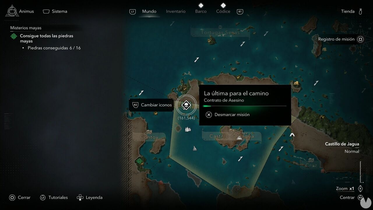 Assassin's Creed Black Flag Resynced - Assassin Contracts, location of A Last Drink for the Road in Arroyos, Castillo de Jagua