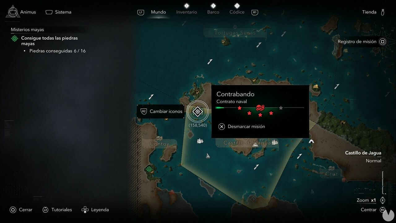 Assassin's Creed Black Flag Resynced - Naval Contracts, location where the Contraband Naval Contract can be started