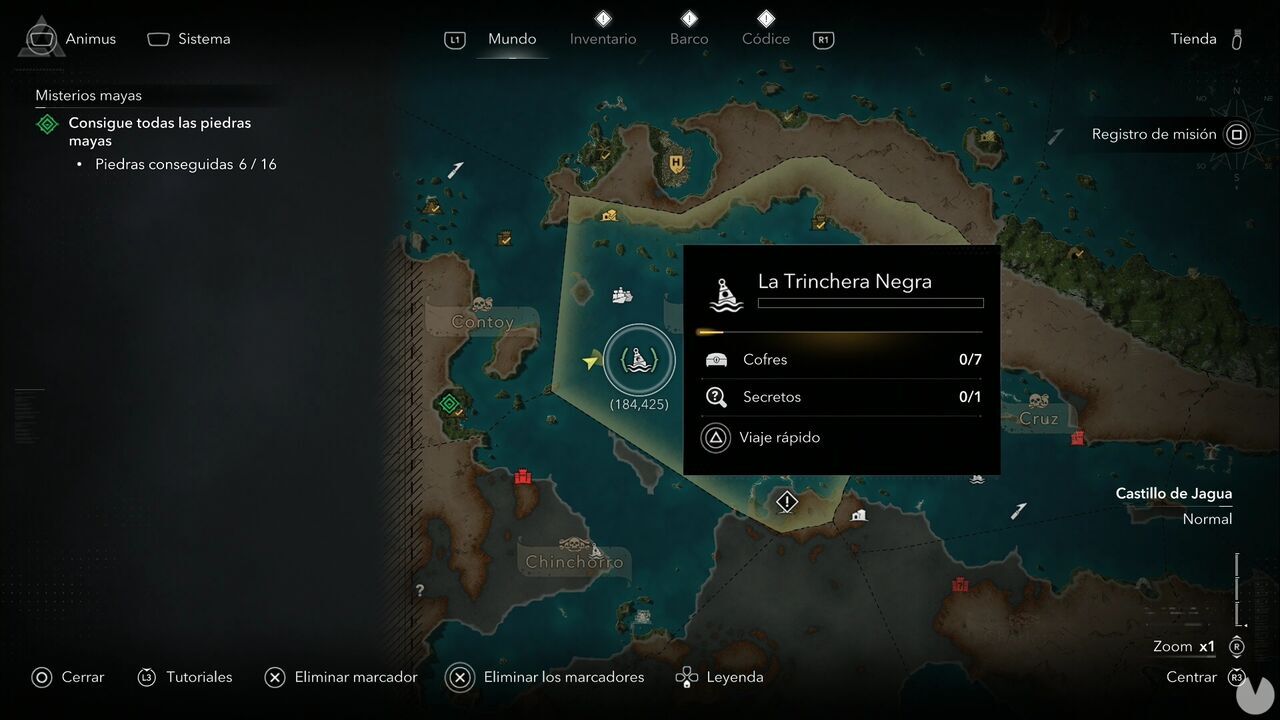 Assassin's Creed Black Flag Resynced - Underwater shipwrecks, location of Black Trench southwest of Castillo de Jagua